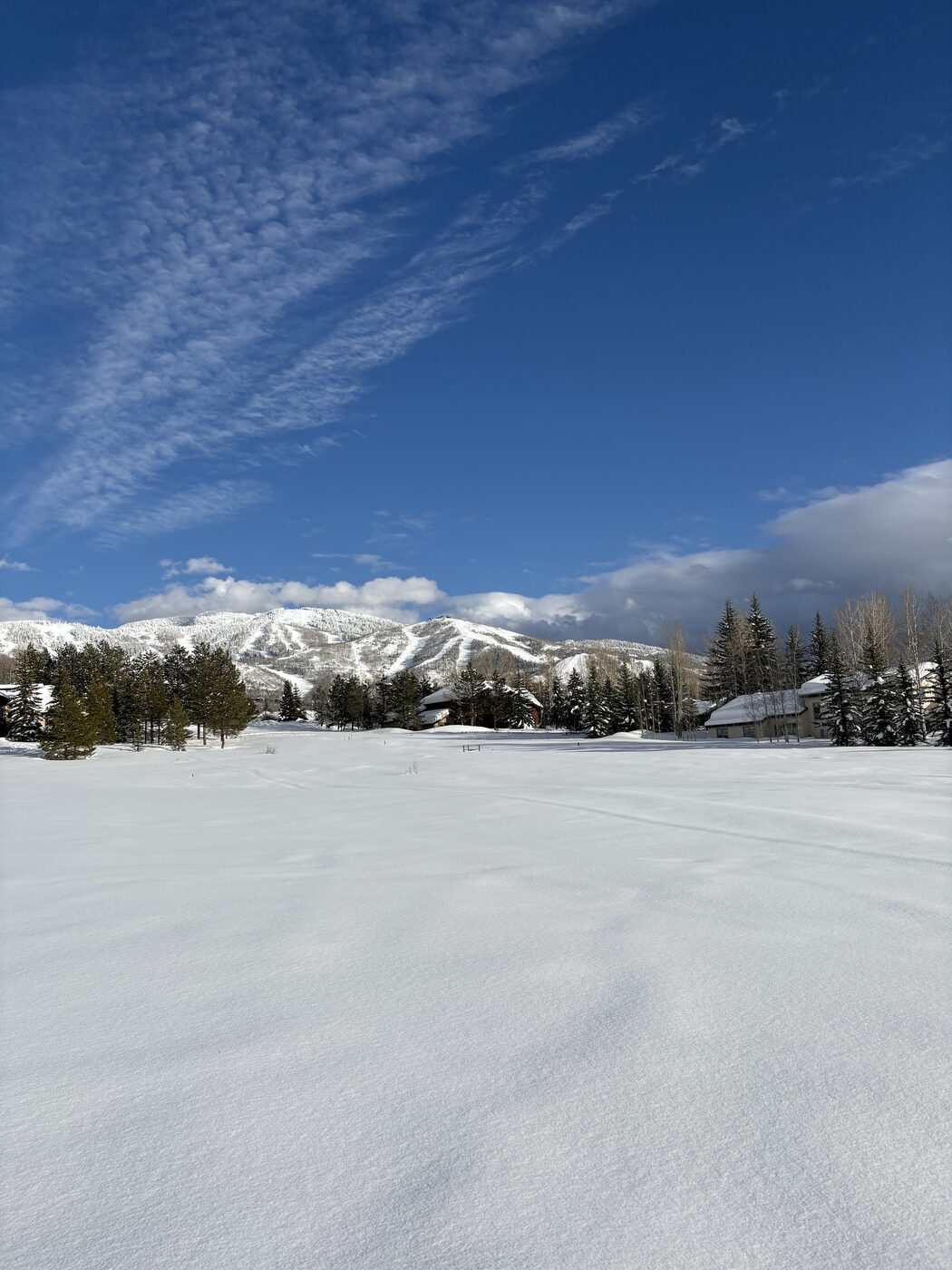 Mount Werner, Steamboat Springs ski mountain in winter